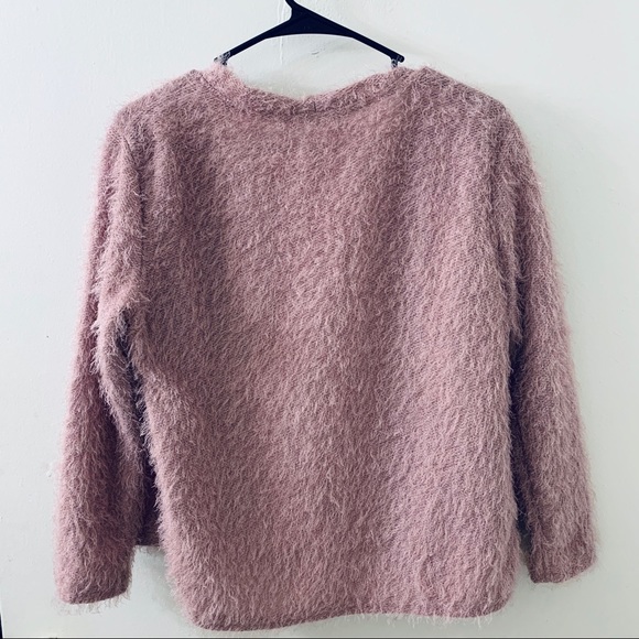 Light Pink Fuzzy Cardigan - Picture 2 of 2